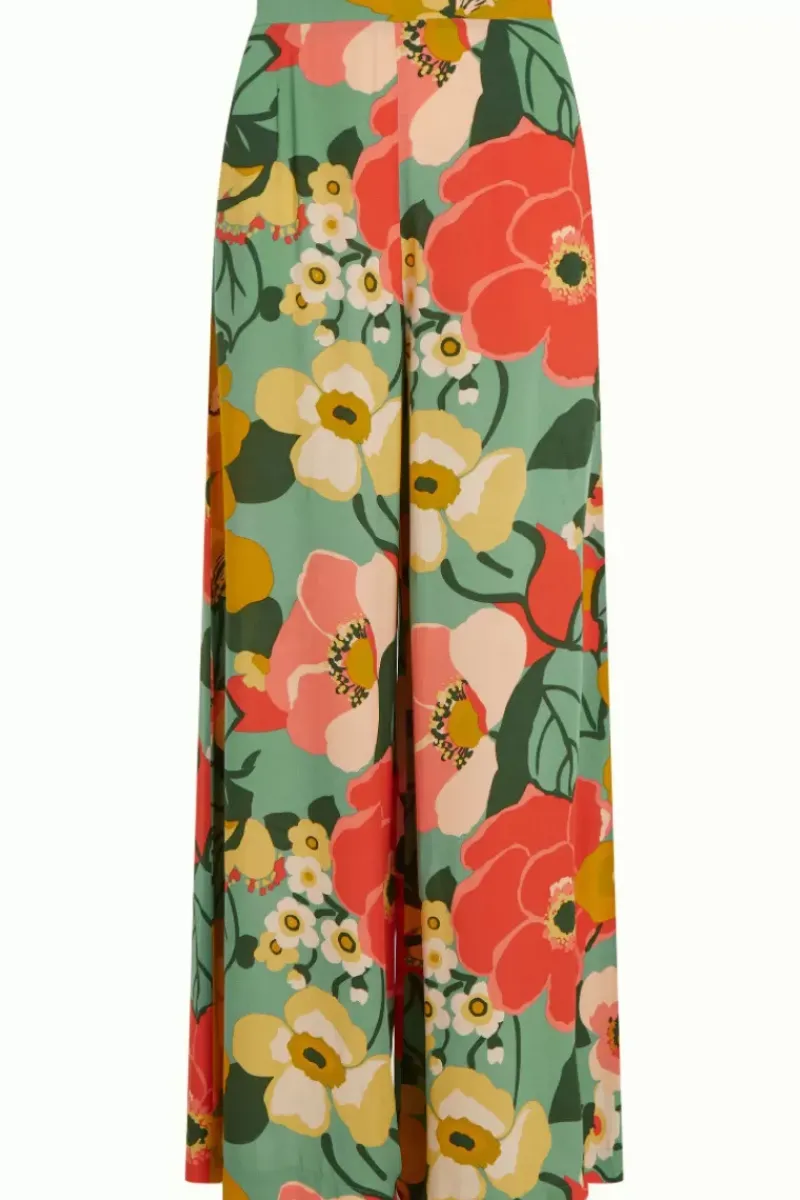 King Louie Broeken<Palazzo Pants La Monia Dusty Turquoise