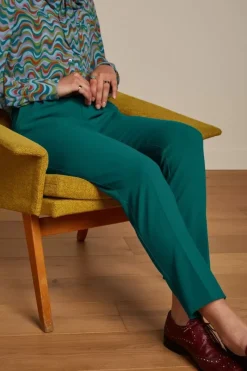 King Louie Broeken<Patrizia Pants Woven Crepe Deep Teal