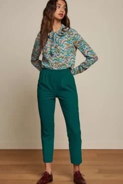 King Louie Broeken<Patrizia Pants Woven Crepe Deep Teal