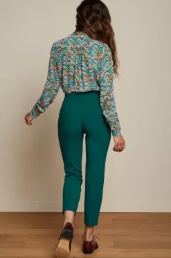 King Louie Broeken<Patrizia Pants Woven Crepe Deep Teal