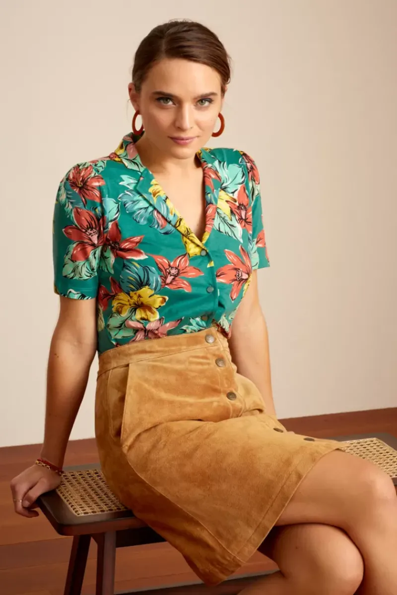 King Louie Blouses<Patty Blouse Paraiso Fir Green