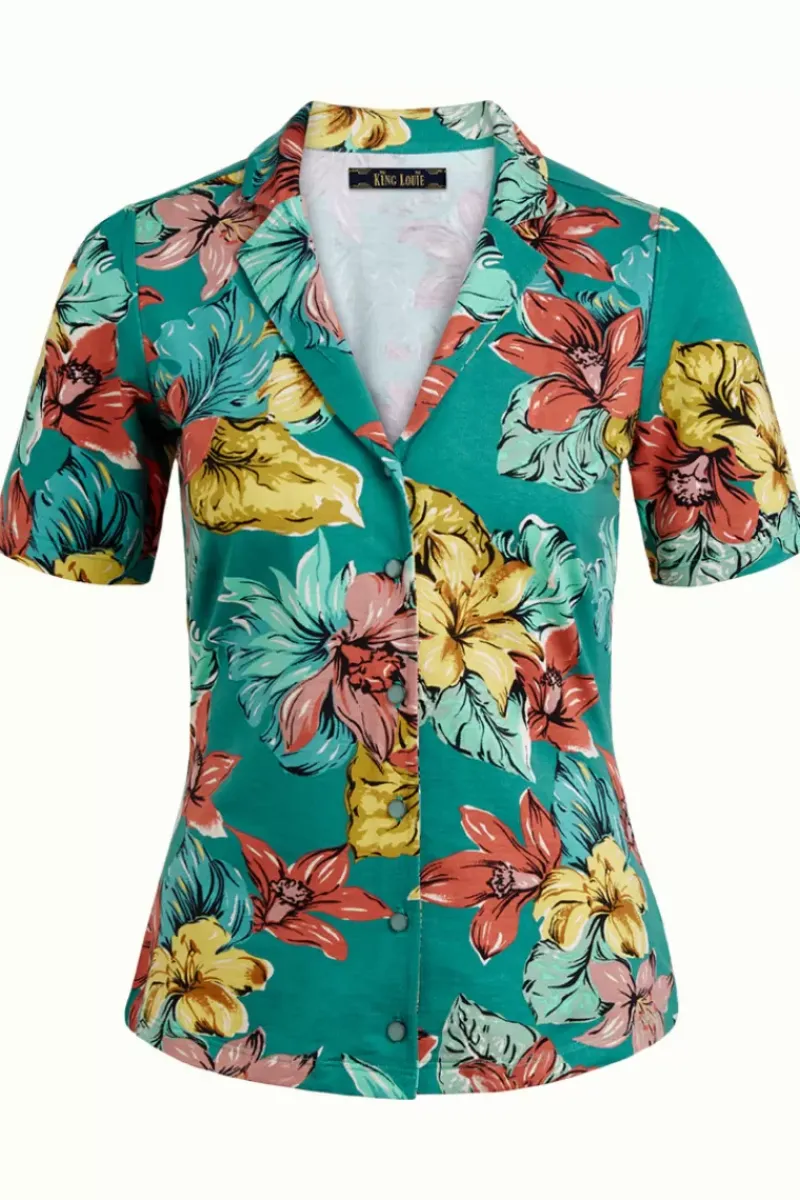 King Louie Blouses<Patty Blouse Paraiso Fir Green