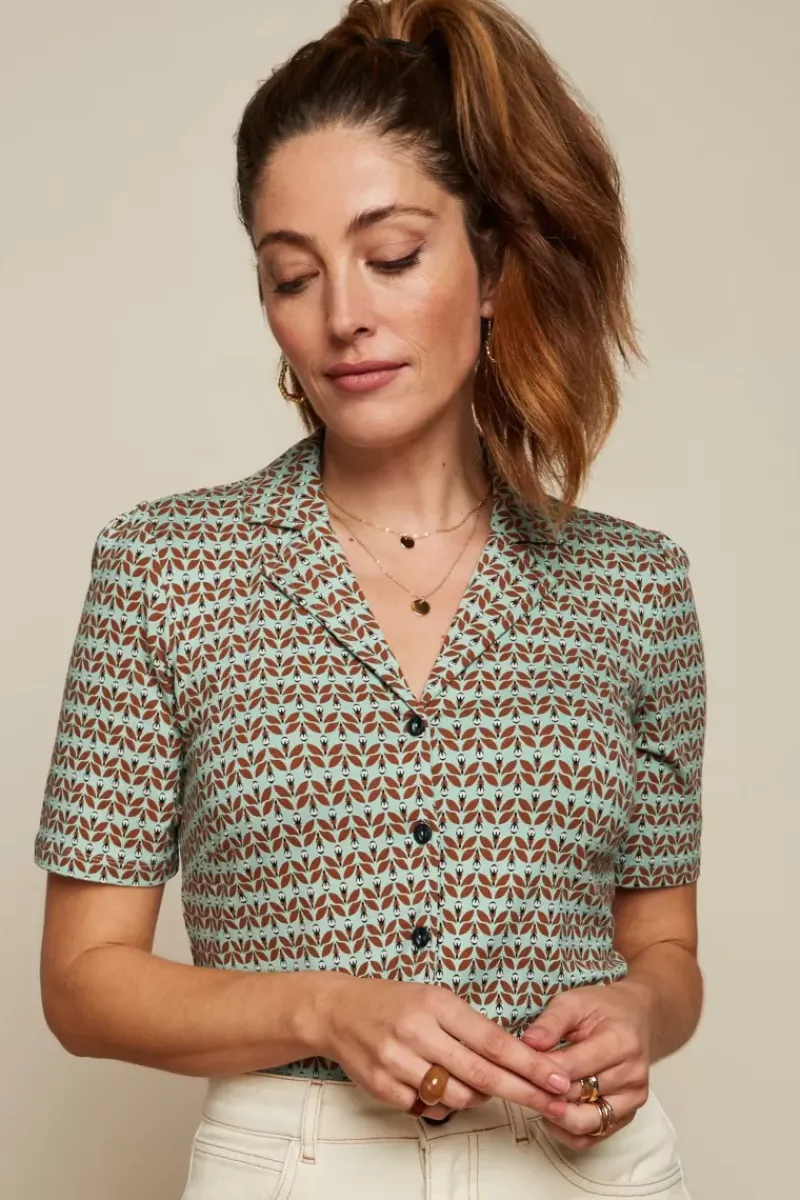 King Louie Blouses<Patty Blouse Pastilito Cameo Green