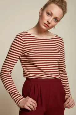 King Louie Tops & Shirts<Paulette Top Chopito Stripe Brique Red