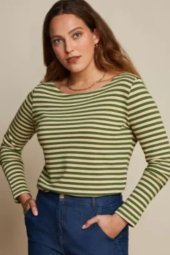 King Louie Tops & Shirts<Paulette Top Chopito Stripe Kale Green