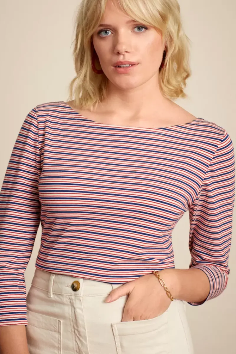King Louie Tops & Shirts<Paulette Top Pincho Stripe Dazzling Blue