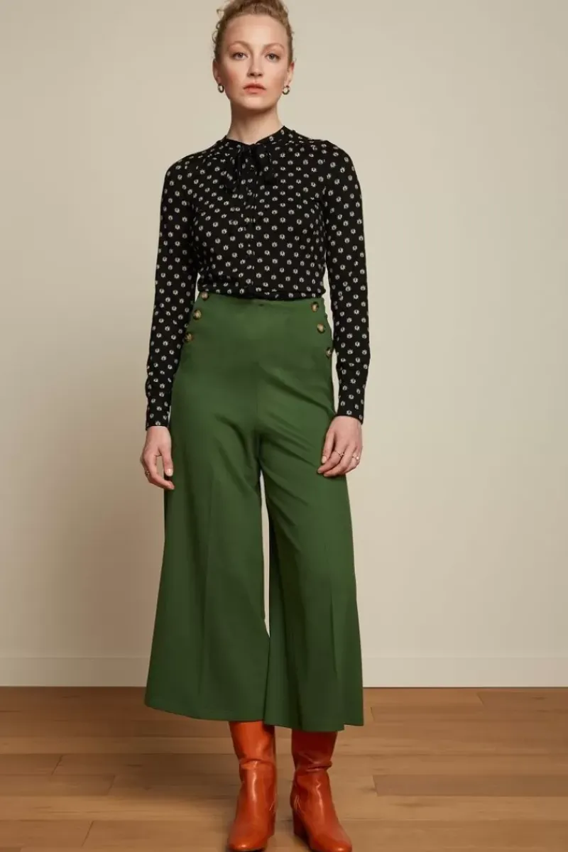 King Louie Broeken<Pia Culotte Milano Uni Kale Green