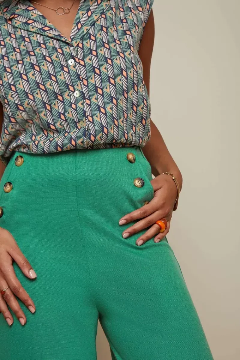 King Louie Broeken<Pia Culotte Milano Uni Mid Green