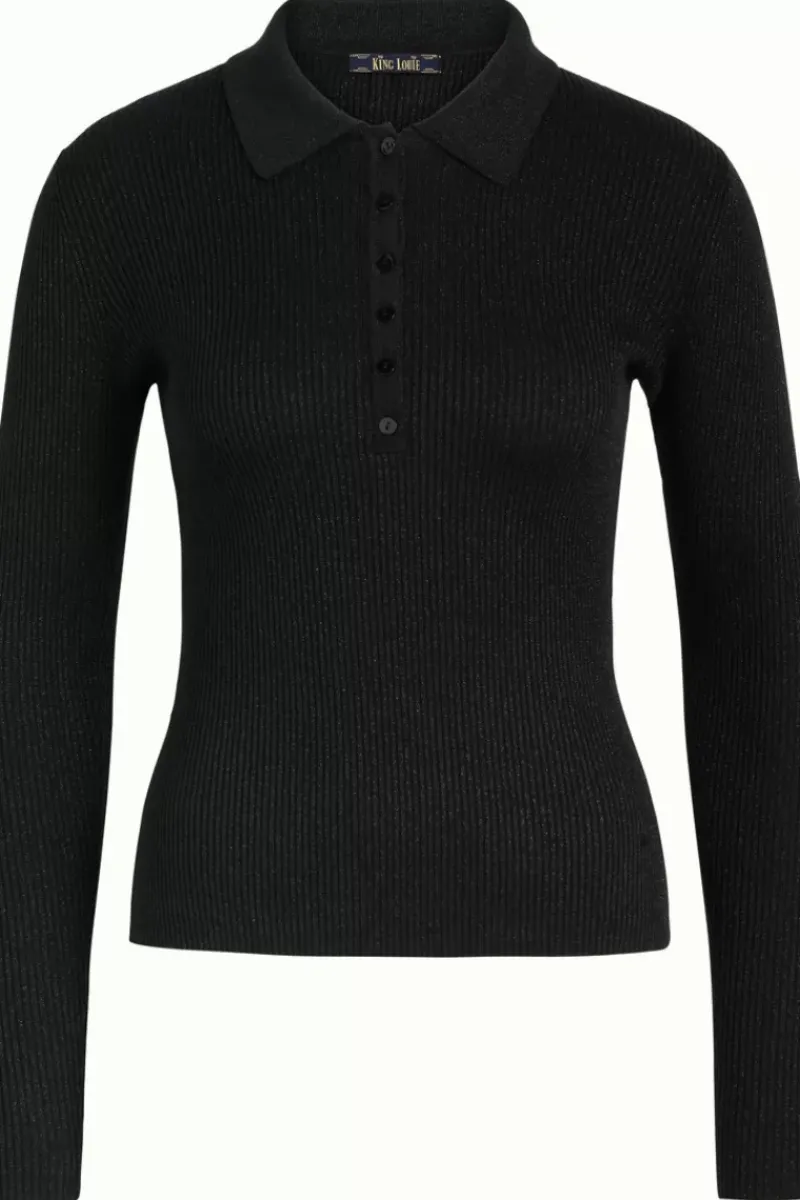 King Louie Tops & Shirts<Polo Rib Top Lapis Black