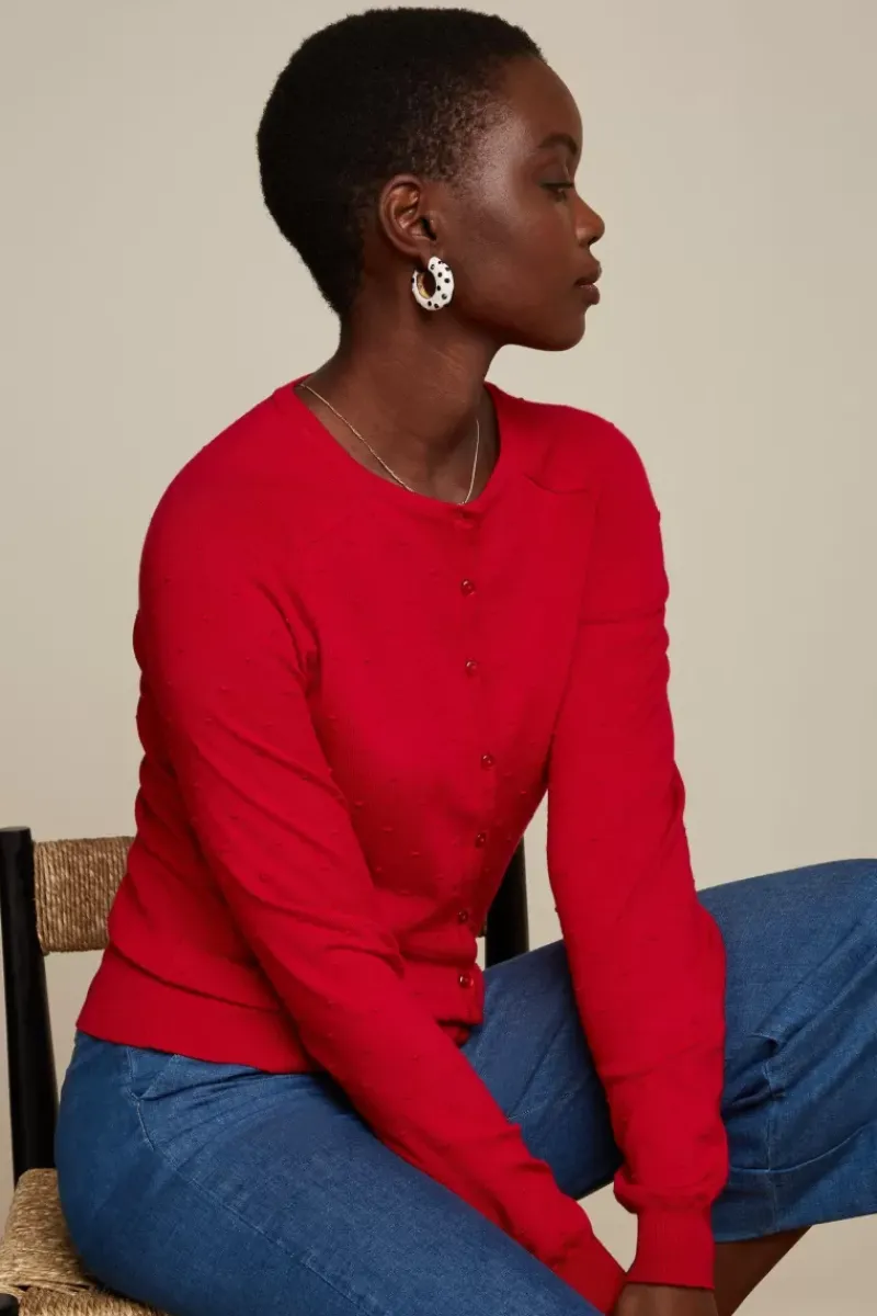 King Louie Vesten<Raglan Cardi Droplet Chili Red