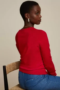 King Louie Vesten<Raglan Cardi Droplet Chili Red