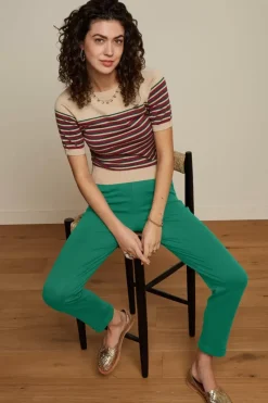 King Louie Broeken<Roisin Pants Milano Uni Mid Green