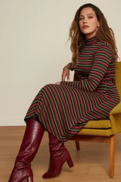 King Louie Jurken<Rollneck Dress Jardin Stripe Black