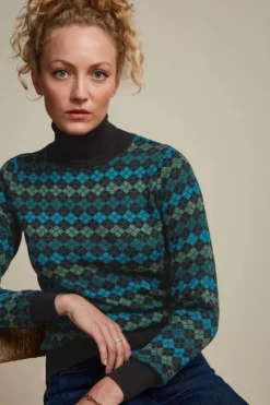 King Louie Truien<Rollneck Top Clover Lapis Blue