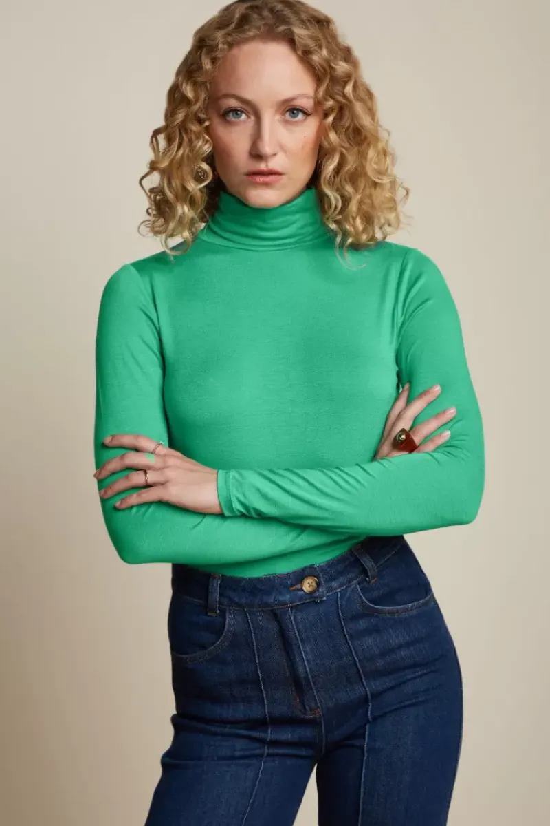 King Louie Tops & Shirts<Rollneck Top Ecovero Light Opal Green