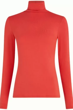 King Louie Tops & Shirts<Rollneck Top Ecovero Light Poppy Red
