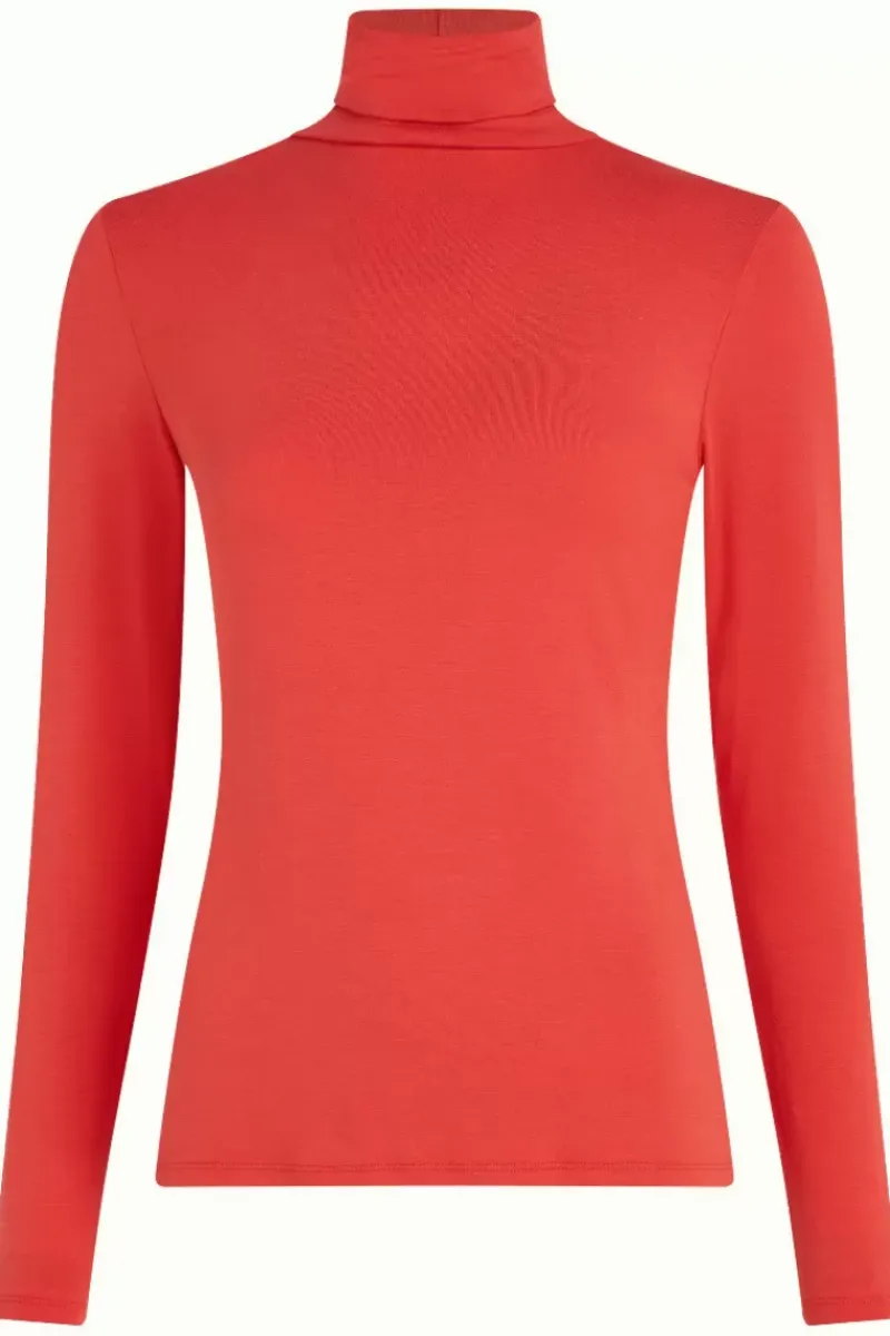 King Louie Tops & Shirts<Rollneck Top Ecovero Light Poppy Red