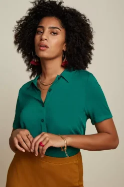 King Louie Blouses<Rosie Blouse Burla Eden Green