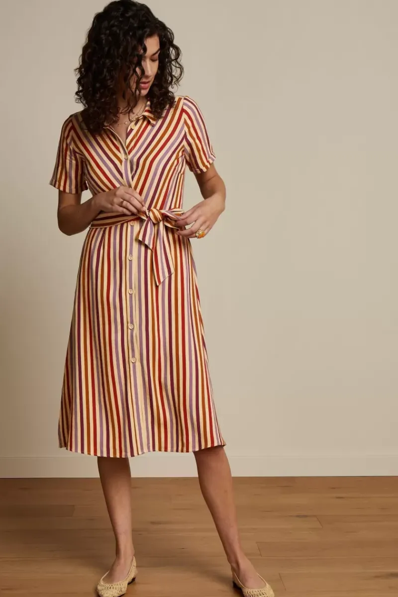 King Louie Jurken<Rosie Dress Cassava Stripe Marzipan