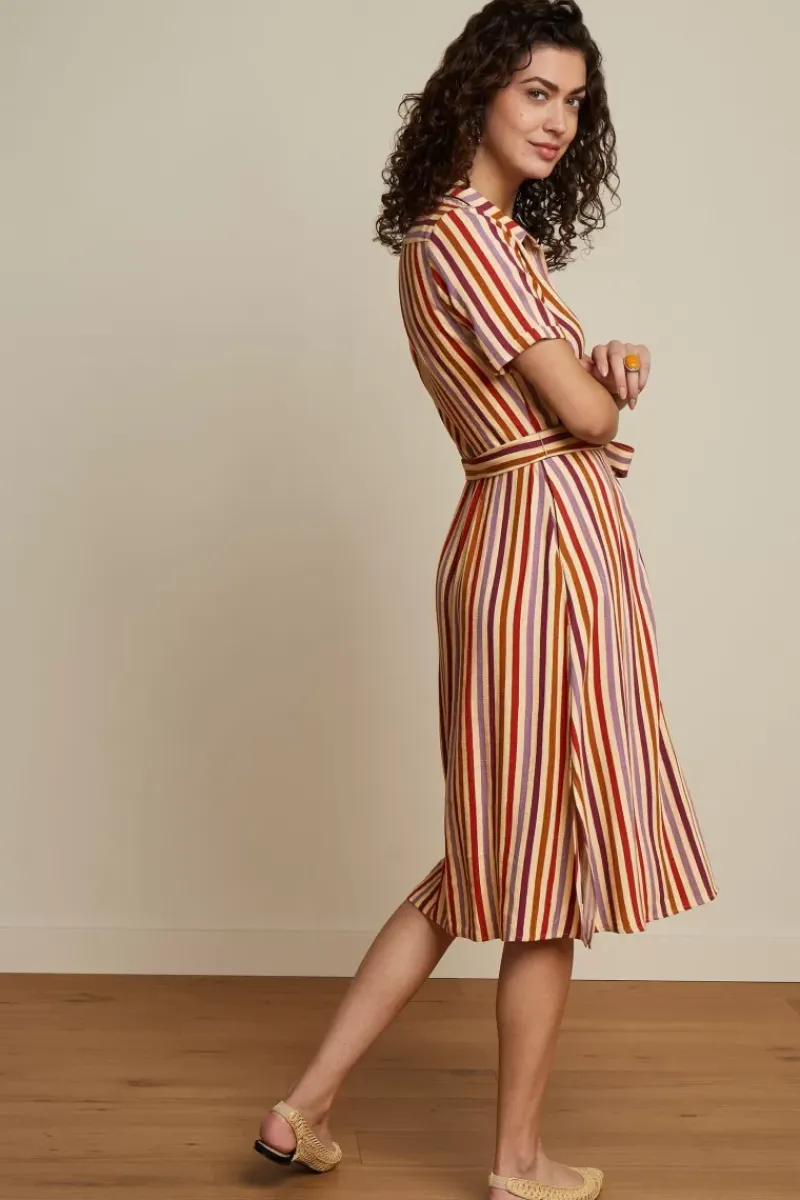King Louie Jurken<Rosie Dress Cassava Stripe Marzipan