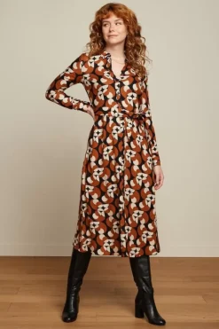 King Louie Jurken<Rosie Midi Dress Bassline Black