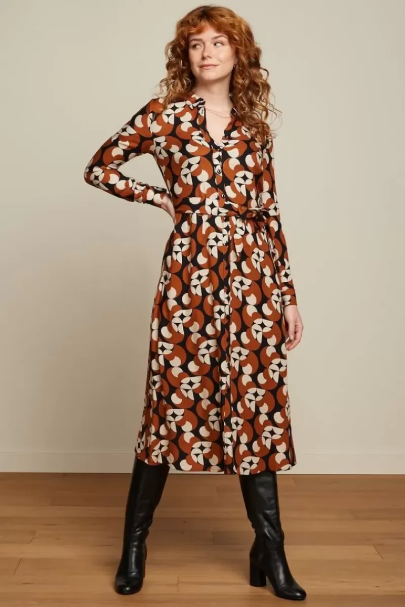King Louie Jurken<Rosie Midi Dress Bassline Black