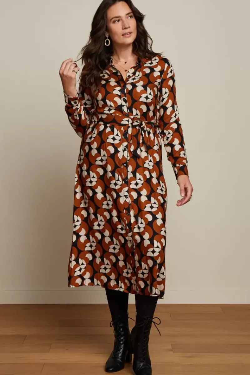 King Louie Jurken<Rosie Midi Dress Bassline Black