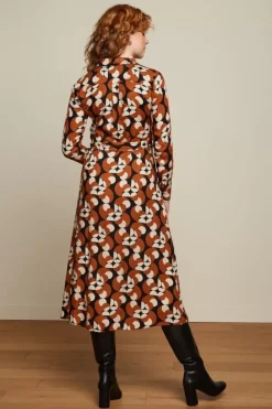 King Louie Jurken<Rosie Midi Dress Bassline Black