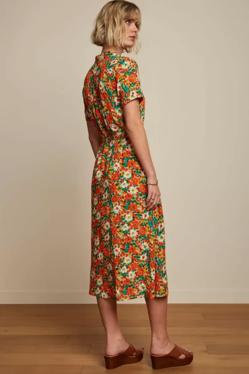 King Louie Jurken<Rosie Midi Dress Keylime Spicy Orange