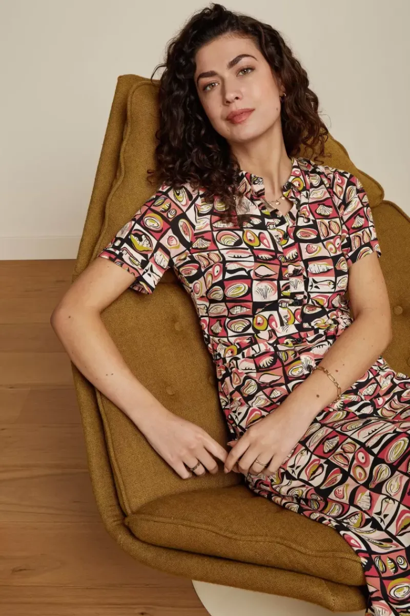 King Louie Jurken<Rosie Midi Dress St Vincent Black