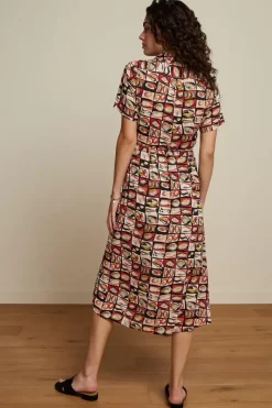 King Louie Jurken<Rosie Midi Dress St Vincent Black