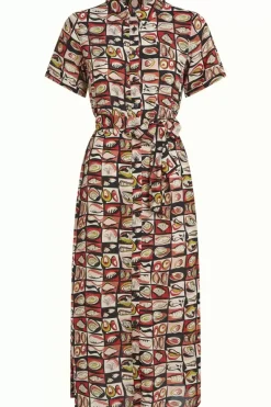 King Louie Jurken<Rosie Midi Dress St Vincent Black