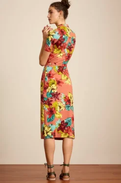 King Louie Jurken<Rosie Slim Fit Dress Paraiso Apricot Pink