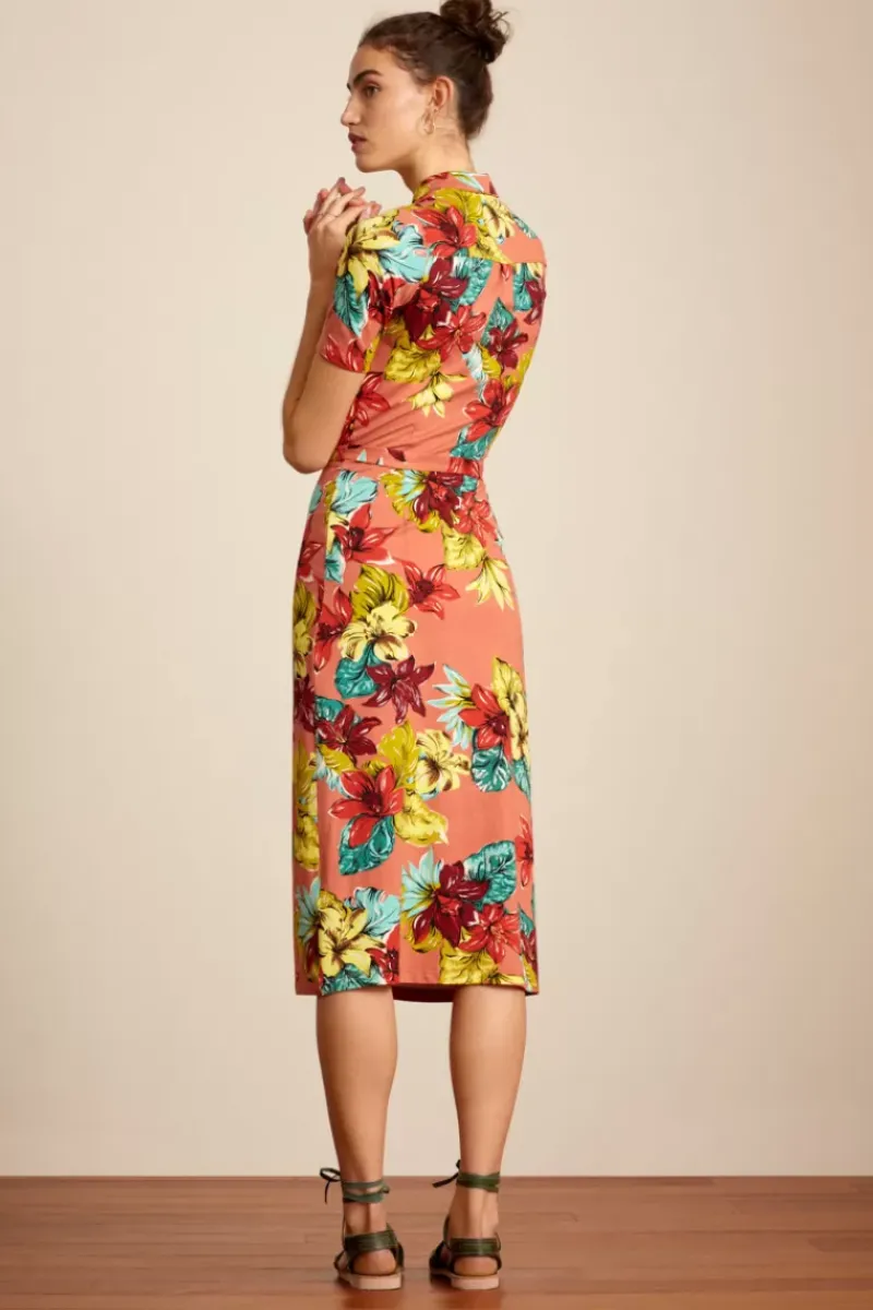 King Louie Jurken<Rosie Slim Fit Dress Paraiso Apricot Pink