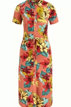 King Louie Jurken<Rosie Slim Fit Dress Paraiso Apricot Pink