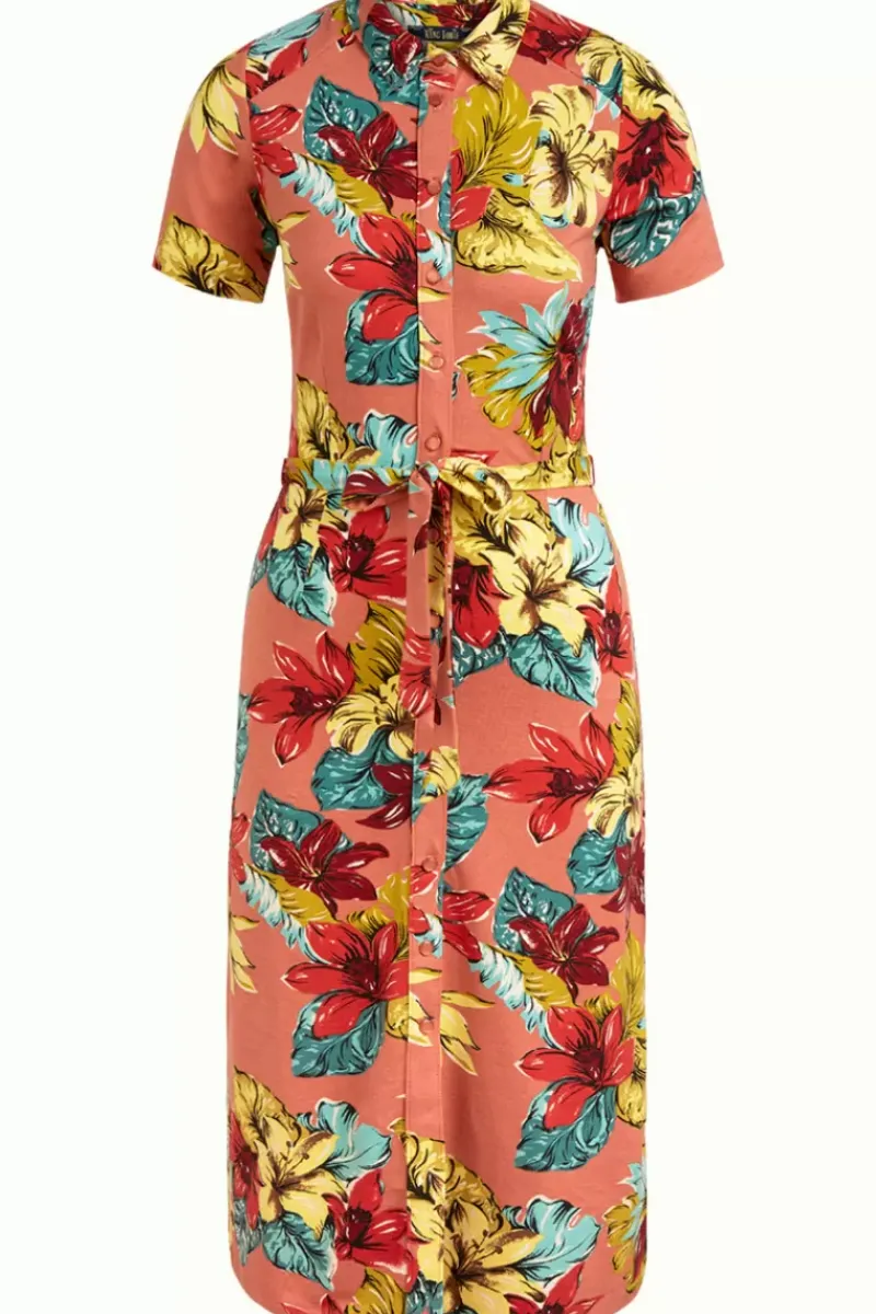 King Louie Jurken<Rosie Slim Fit Dress Paraiso Apricot Pink