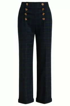 King Louie Broeken<Sally Pants Ricco Check Blue