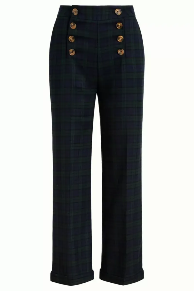 King Louie Broeken<Sally Pants Ricco Check Blue