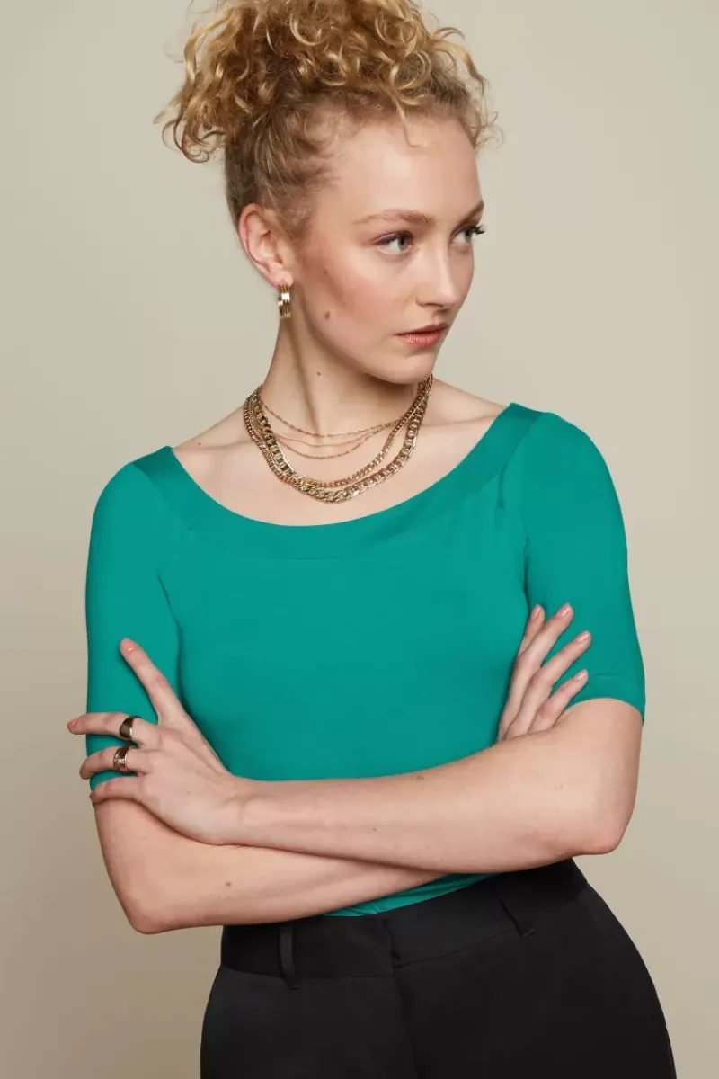 King Louie Tops & Shirts<Sarah Top Ecovero Light Aqua Green