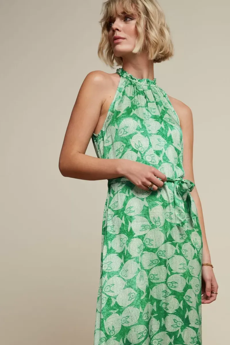 King Louie Jurken<Sherri Midi Dress Luna Lagoon Green