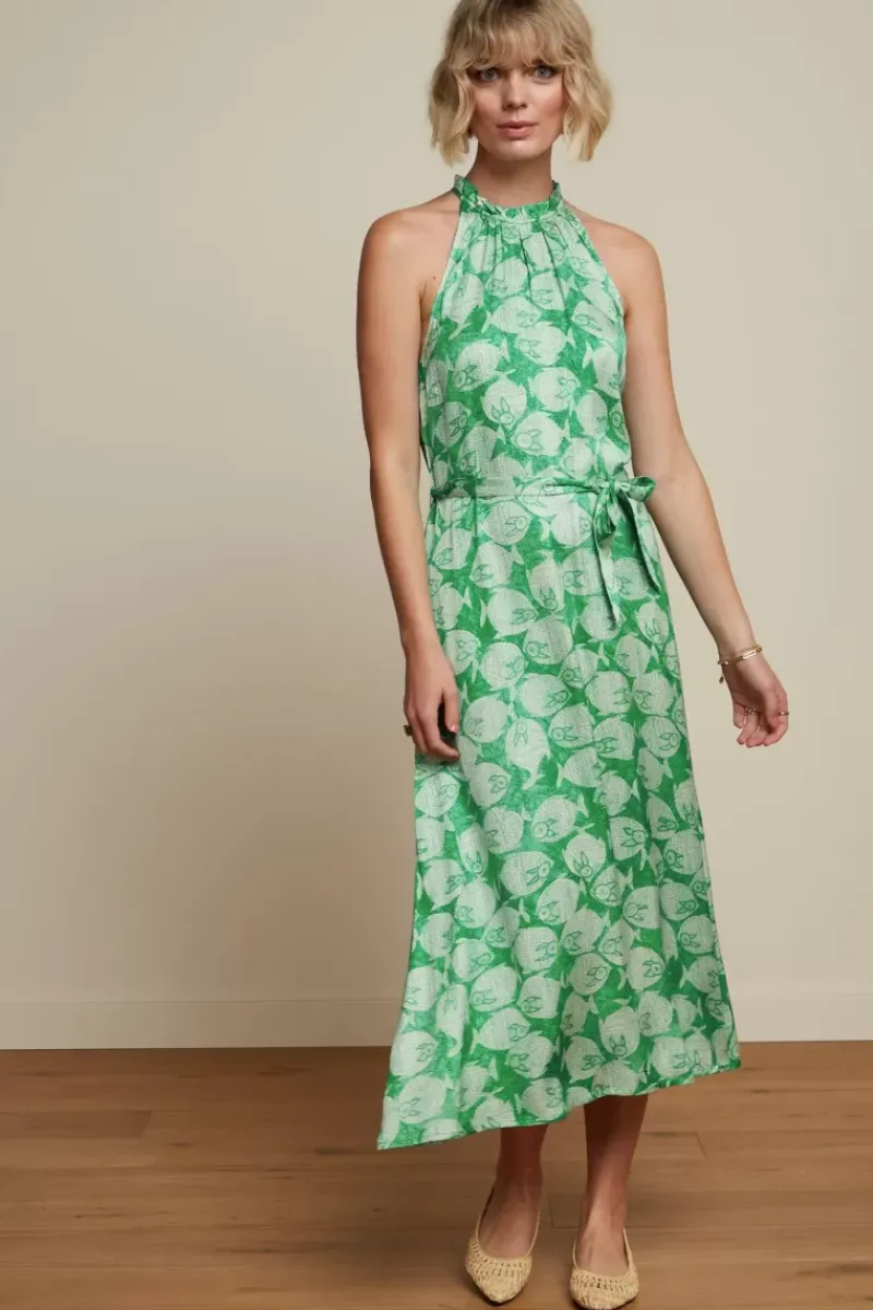 King Louie Jurken<Sherri Midi Dress Luna Lagoon Green