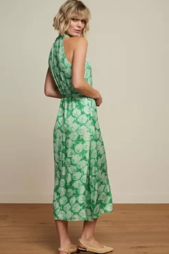 King Louie Jurken<Sherri Midi Dress Luna Lagoon Green