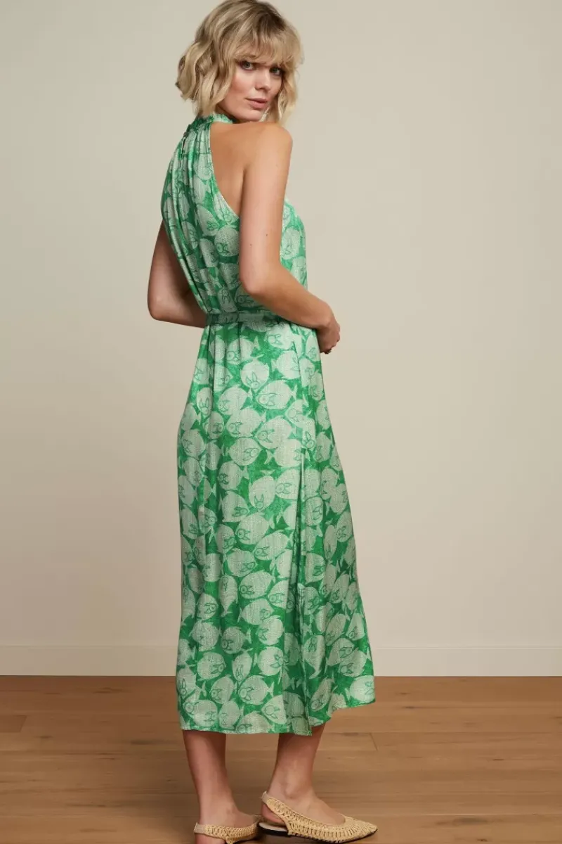 King Louie Jurken<Sherri Midi Dress Luna Lagoon Green