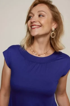 King Louie Tops & Shirts<Shirley Top Ecovero Light Deep Blue