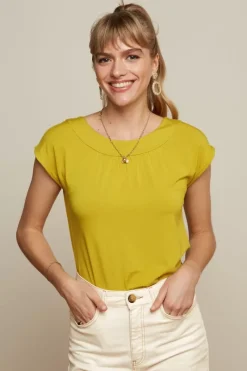 King Louie Tops & Shirts<Shirley Top Ecovero Light Spring Yellow