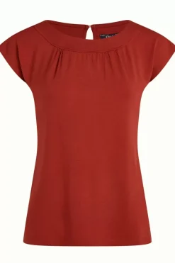 King Louie Tops & Shirts<Shirley Top Ecovero Light Sienna Red