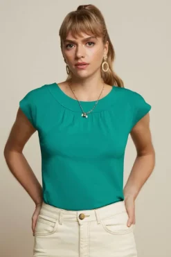 King Louie Tops & Shirts<Shirley Top Ecovero Light Aqua Green