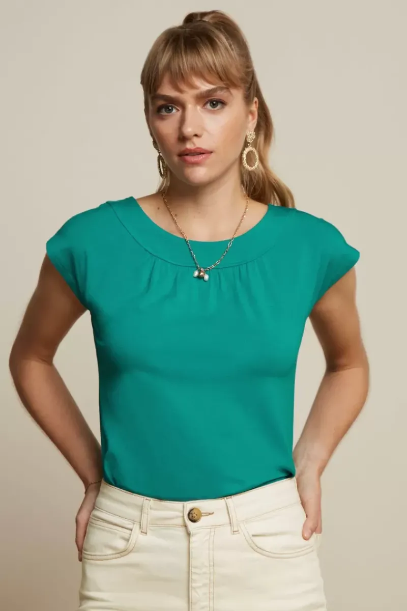 King Louie Tops & Shirts<Shirley Top Ecovero Light Aqua Green