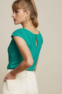 King Louie Tops & Shirts<Shirley Top Ecovero Light Aqua Green