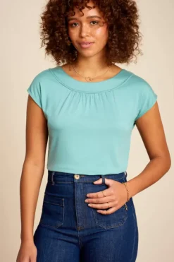 King Louie Tops & Shirts<Shirley Top Ecovero Light Matcha Green